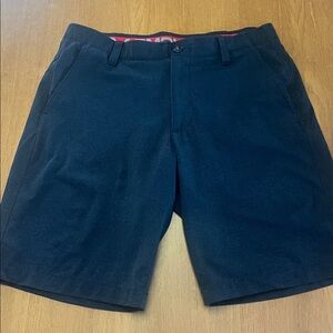 Under Armour Men's Black Stretch Knit Flat Front Shorts, Stretch Waist, Size 36